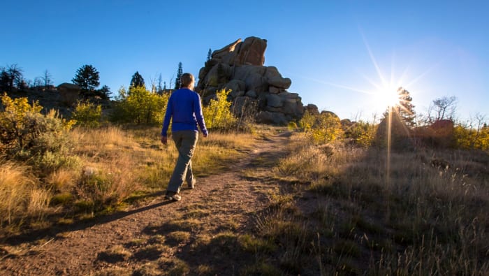 Rebecca Walsh Hike Like a Woman founder in Vedauwoo Rec Area_credit_BHP Images